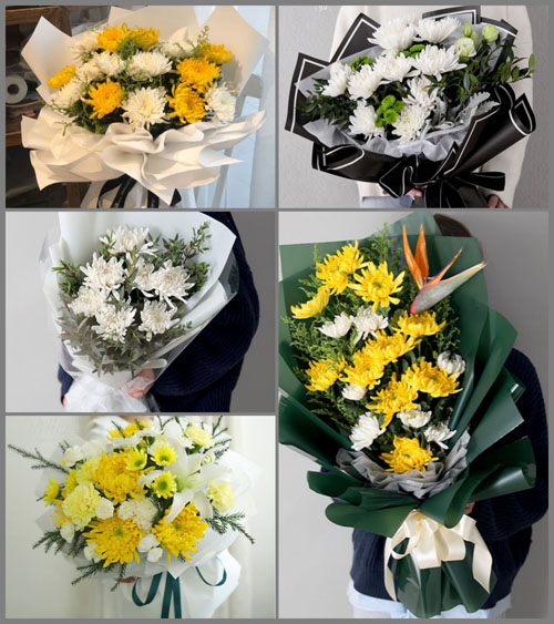 贵州遵义红花岗区三渡镇平丰村白事花束代送